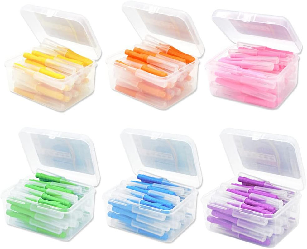 40Pcs Interdental Brush Supple Floss Push-Pull Teeth Brushes I Shaped Handheld Indoor Oral Hygiene Tool Travel Holiday, Green & 0.8Mm - Green  0.8Mm image number 3