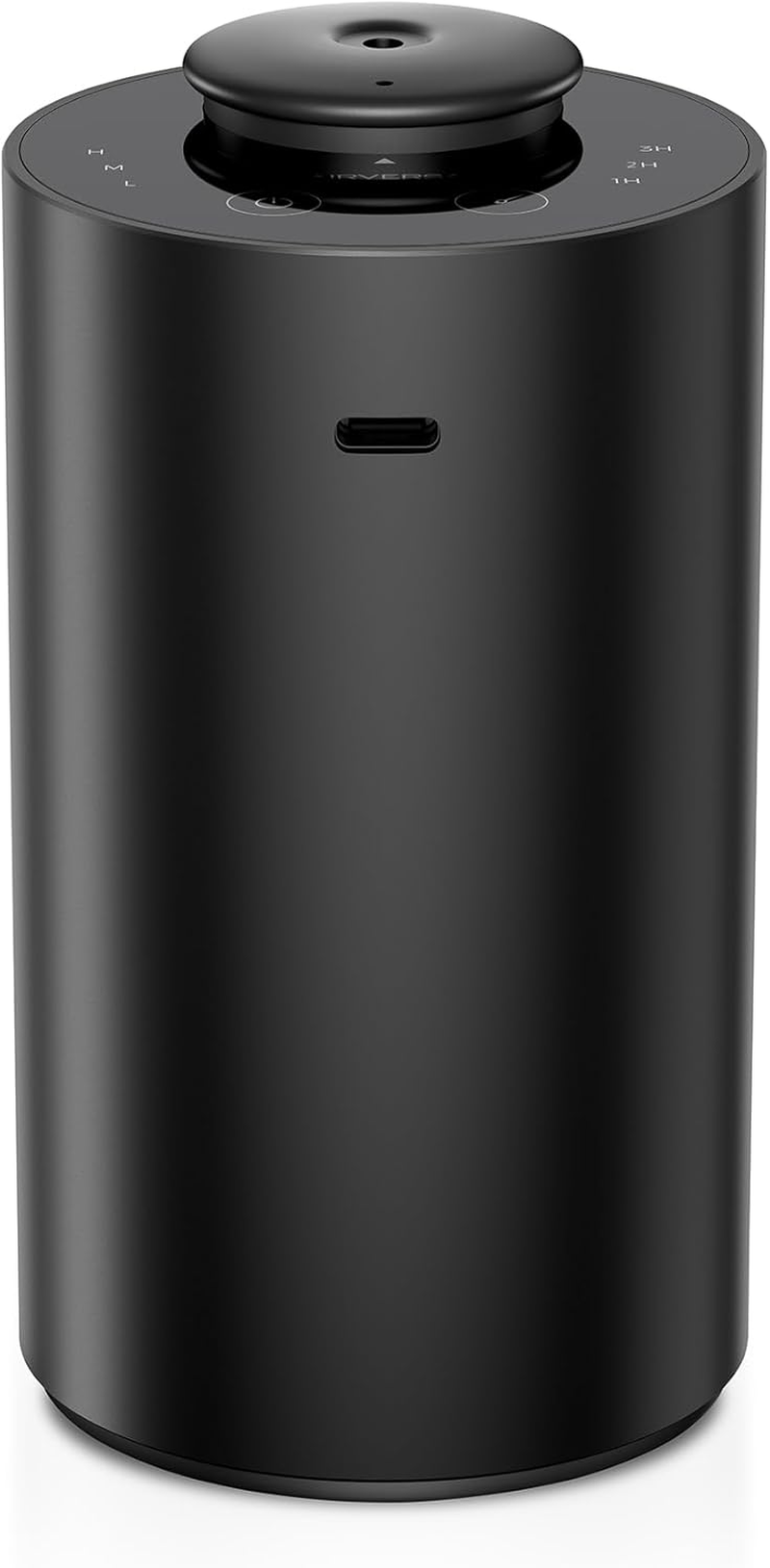 Airversa Waterless Essential Oil Diffuser for Home Aromatherapy Scent Diffusers with 3 Countdown Timer Settings or Timer-Off, 3 Mist Levels for Car Room Studio Office, ANX Premium Metal Black