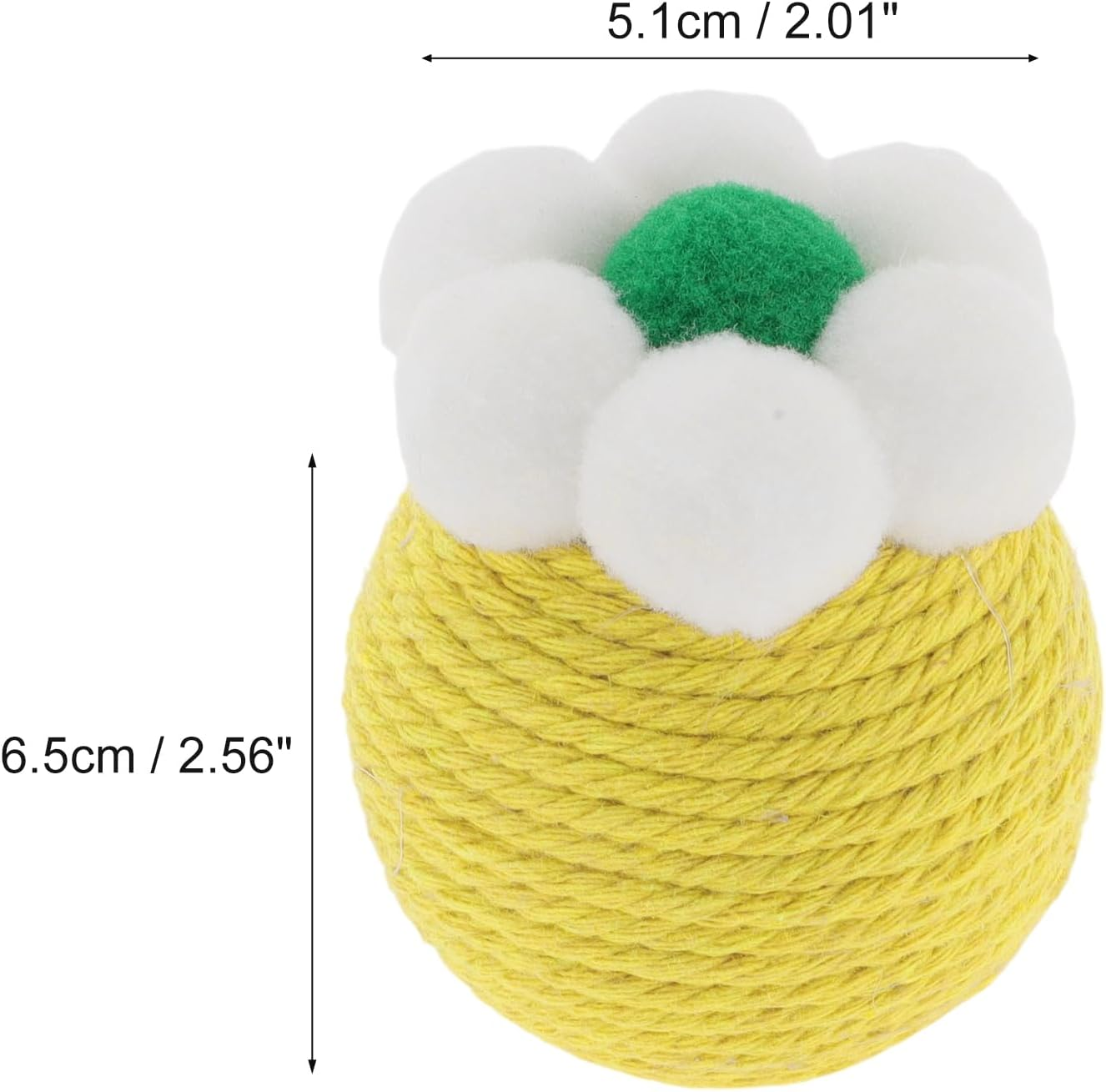 CAPASTEC Cat Playing Ball Interactive Cat Balls Indoor Yellow image number 5