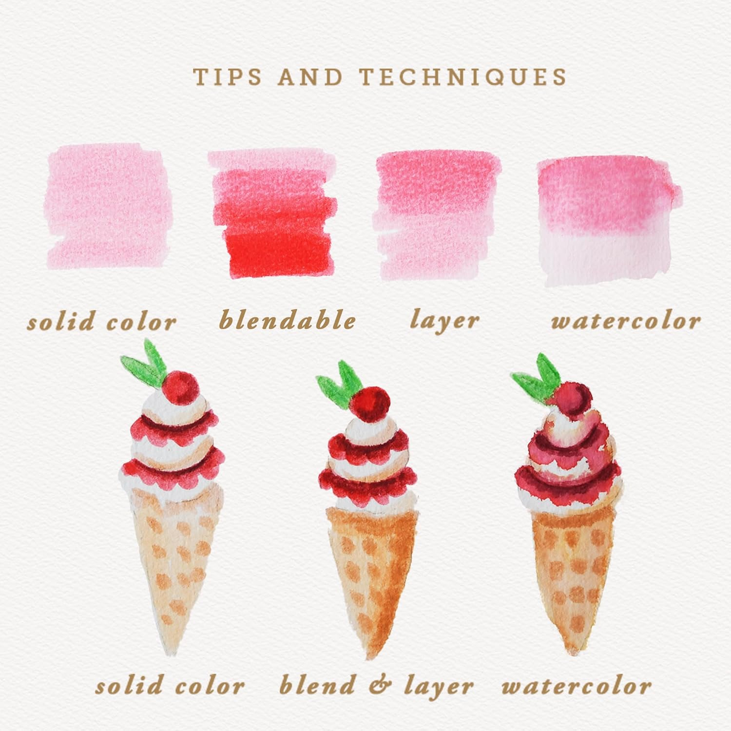 Primrosia 12 Dual Tip Watercolor Marker Pens - Fine Tip & Brush Tips, Professional Quality, 4 X Sticker Sheets, Blendable, Non-Toxic, Perfect for Calligraphy, Drawing & Coloring. (Patisserie) image number 3