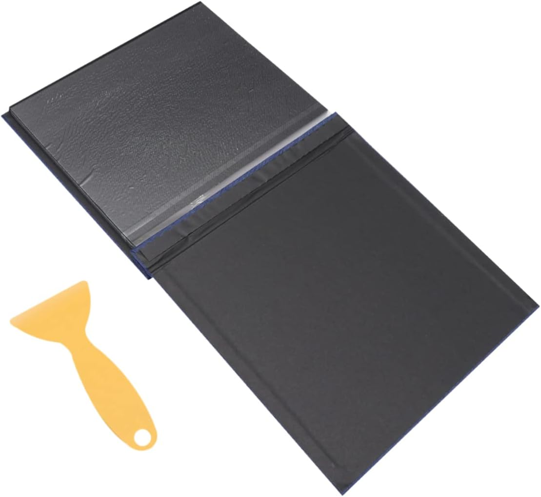 Cabilock Retro Photo Album Book Diy Scrapbook Laminated Album Large Capacity Self Adhesive image number 1