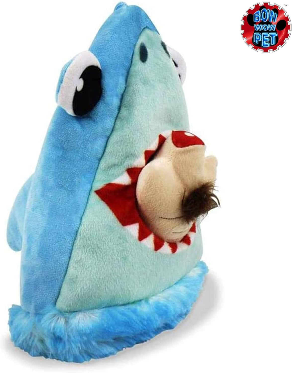 Bow Wow Pet Shark Hide & Seek Plush Dog Toy Set Teeth (4-Piece) Pet Teeth Teasing Toy (97659) - Multicolor image number 5