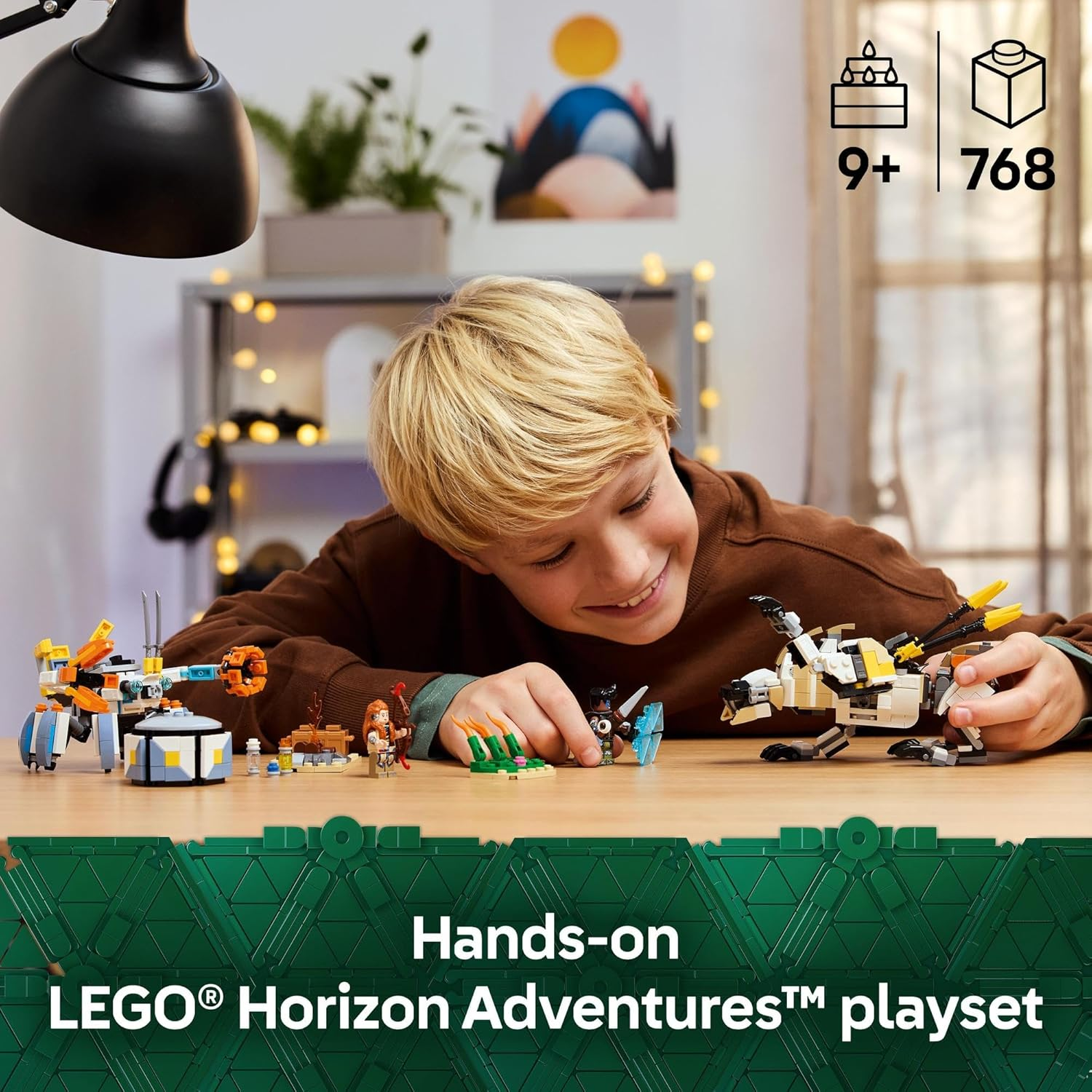 LEGO Horizon Adventures Aloy & Varl Vs. Shell-Walker & Sawtooth Kids Toy for 9+ Year Old Boys & Girls, Gaming Building Set with 2 Robot Action Figures and 2 Minifigures, Desk Toy for Gamers 77037 image number 6