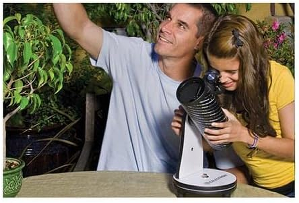 Celestron Firstscope Beginners Astronomy Telescope for Moon, Planets and Stars, 72Mm Aperture, Dobsonian-Style Tabletop Mount, Black (21024) image number 5