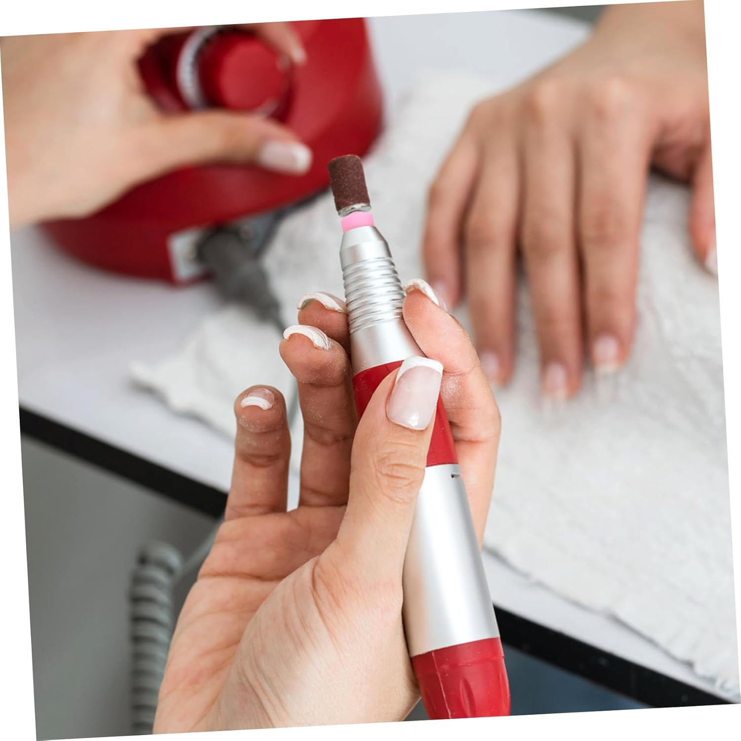 GANAZONO 10Pcs Nail Grinding Head Covers Dustproof Protective Caps for Nail Polishing Machines Reusable Dust Covers Salon Use image number 1