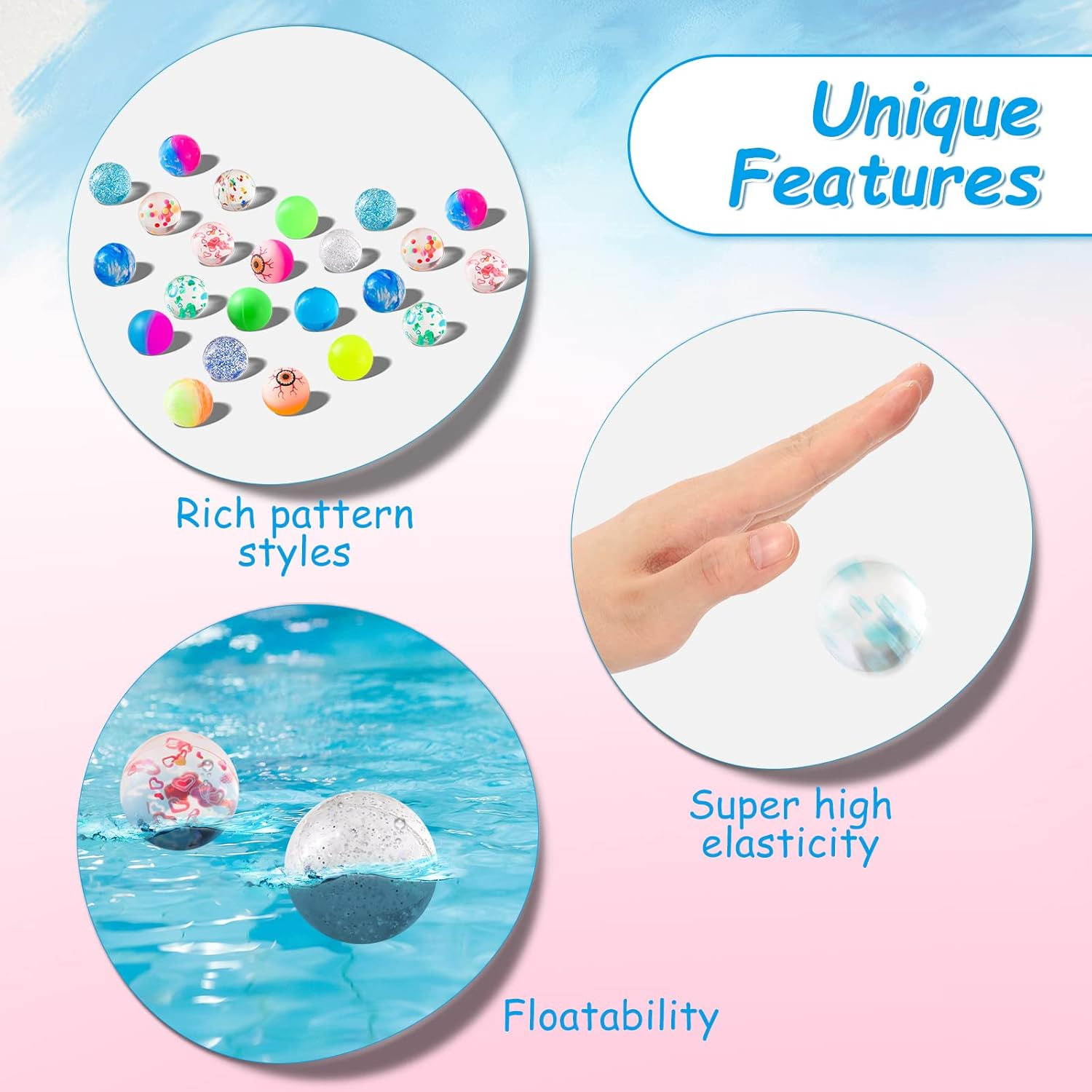 24 Pack Bouncy Balls 1.25 Inch Rubber Balls Translucent Small Bouncy Balls Assorted Colorful Bouncing Ball High Elasticity Mini Bouncy Balls for Cats and Dogs Outdoor Sports Interactive Games image number 6