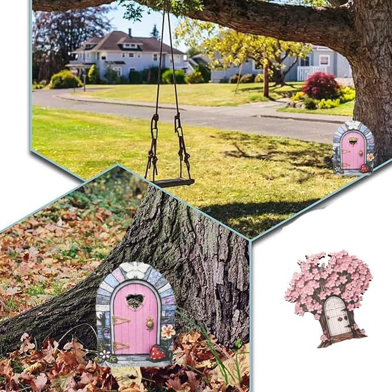 WEZCHUGHAOL Enchanted Fairy Door for Garden - Handcrafted Miniature Gnome Door, Whimsical Fairy House Accessories, Outdoor Garden Ornaments for Yard & Lawn Decor (1 Pcs) (Might and Magic019) image number 6