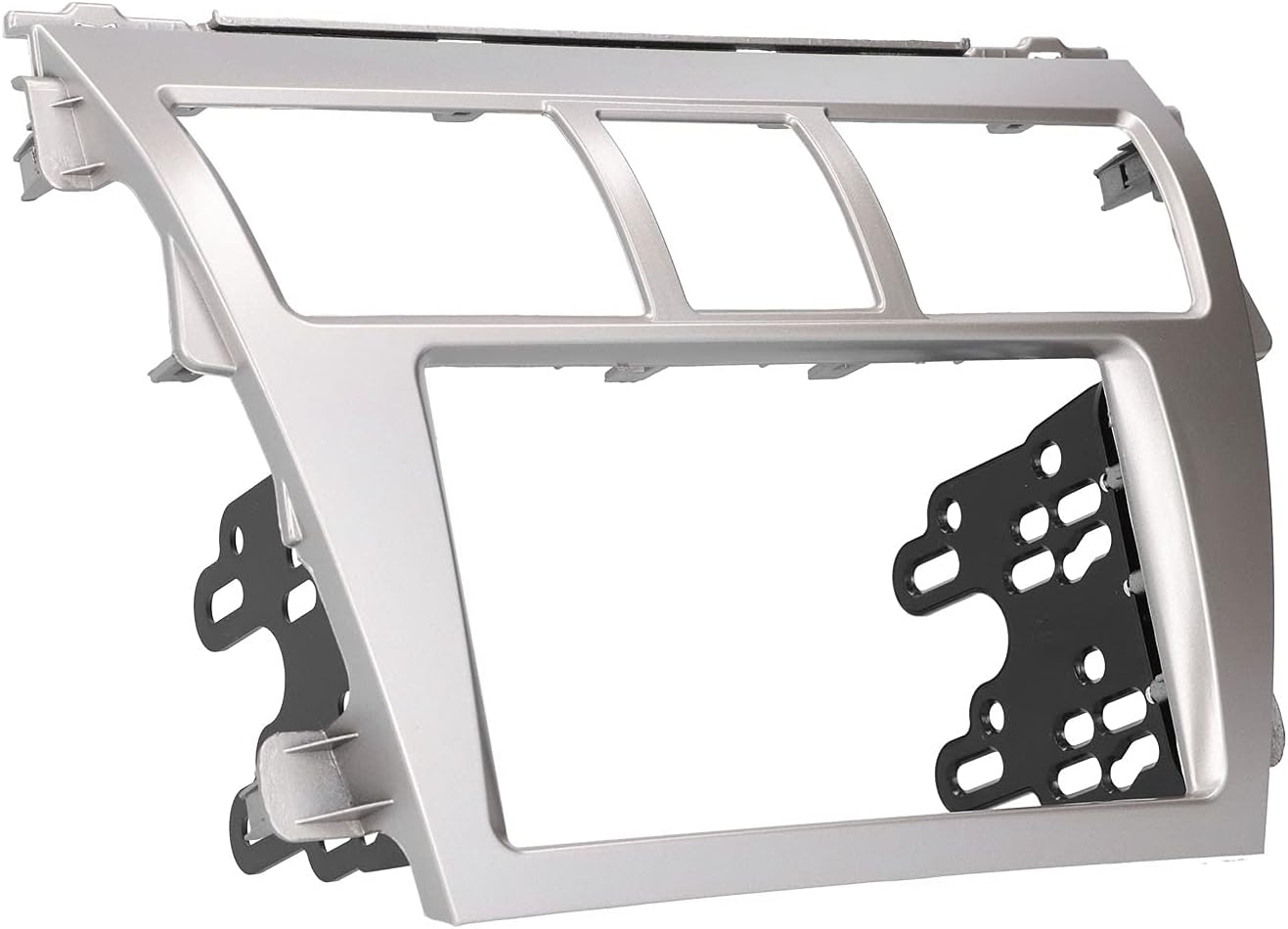 Radio Fascia, 2Din Car Stereo Navigation Refitted Dash Panel Kit Fit for Vios Belta Yaris Sedan, Car Dash Radio Fascia Panel Replacement, CD DVD Car Interior Decoration Accessories image number 1