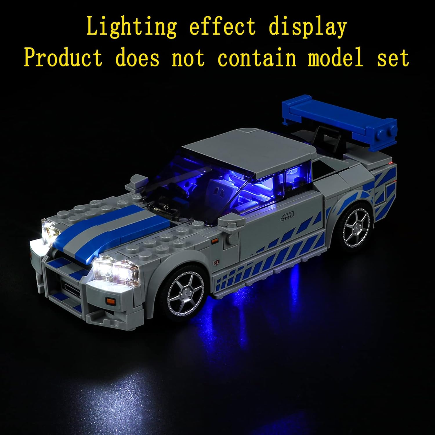 GEAMENT LED Light Set Compatible with  2 Fast 2 Furious - Nissan Skyline GT-R (R34) - Lighting Kit for Speed Champions 76917 (Model Set Not Included) image number 4