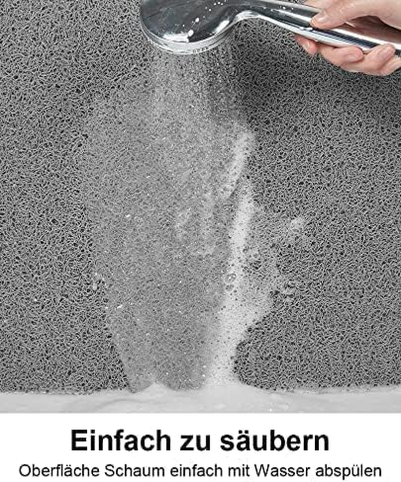 Non-Slip Shower Mat, 40 X 60 Cm, Loofah Massage Shower Mats, Bath Mat, Shower Mat with Non-Slip Safety, Permeable Bath Mat, for Bathtub and Wet Areas (Grey, 40 X 60 Cm) image number 5
