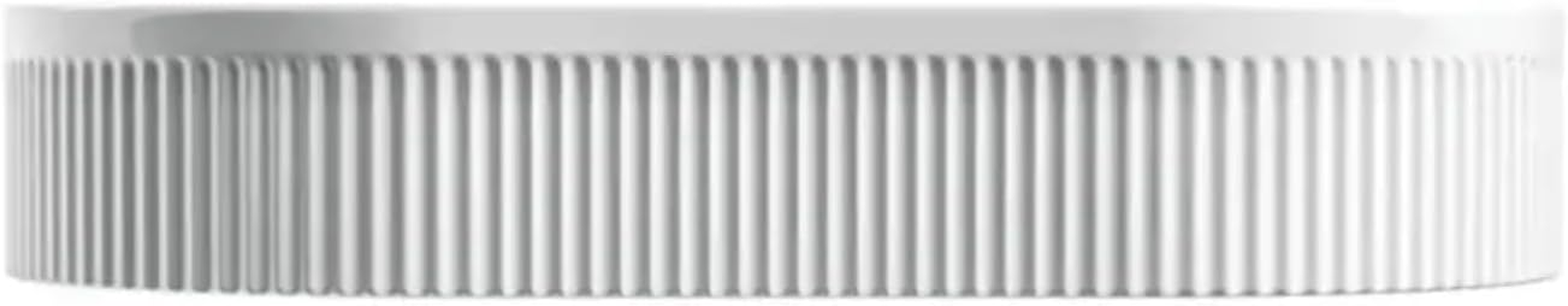 Oval Fluted above Counter Bathroom Basin, 580Mm X 365Mm X 120Mm, Gloss White/Matte White (Matte White) - Gloss White image number 2