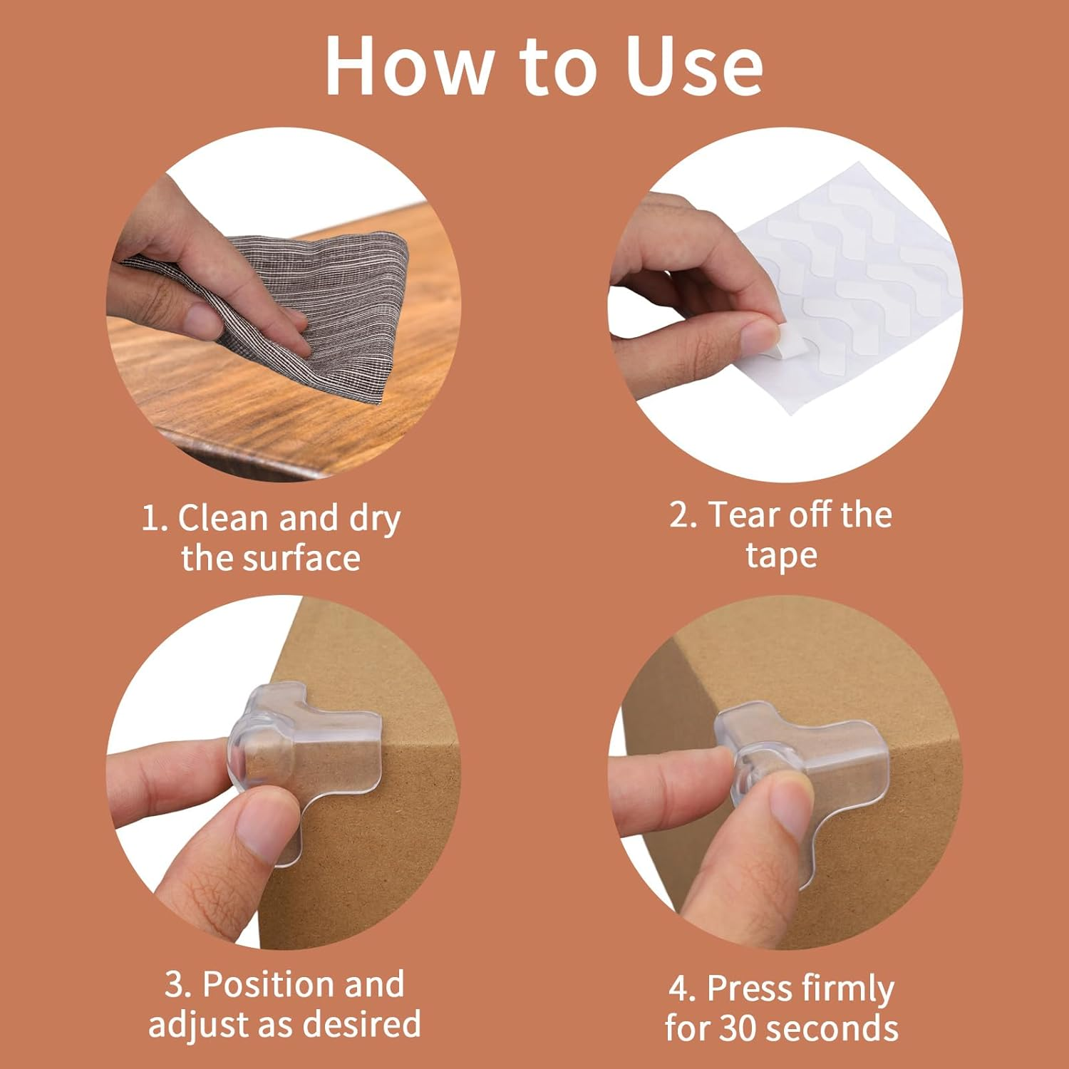 12Pcs Baby Corner Protectors, 3D Airbag Clear L-Shape Furniture Edge Guards & Bumpers for Table Edges Sharp Corners Child Proofing Corner Guards Covers to Prevent Injuries image number 3