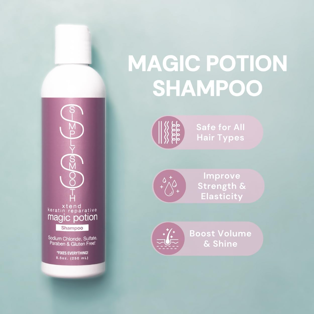 Simply Smooth Xtend Keratin Reparative Magic Potion Shampoo - 1000Ml image number 6