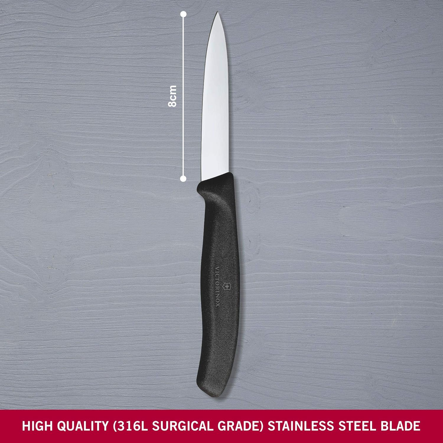 Victorinox Swiss Classic Paring Knife, Pointed Blade, Black, 6.7603 image number 2