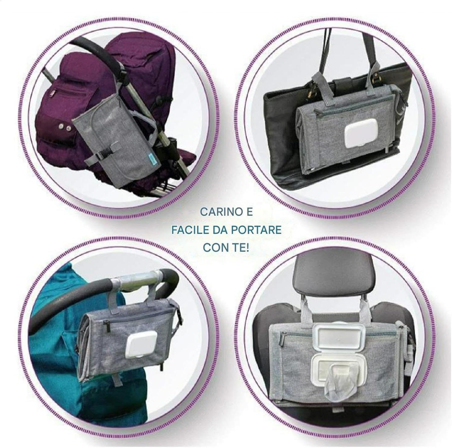 Portable Changing Pad, Waterproof Diaper Mat with Multiple Pockets, Compact and Reusable Changing Station for Girls and Boys, Perfect for Travel, Outdoor, and Diapering Needs image number 3