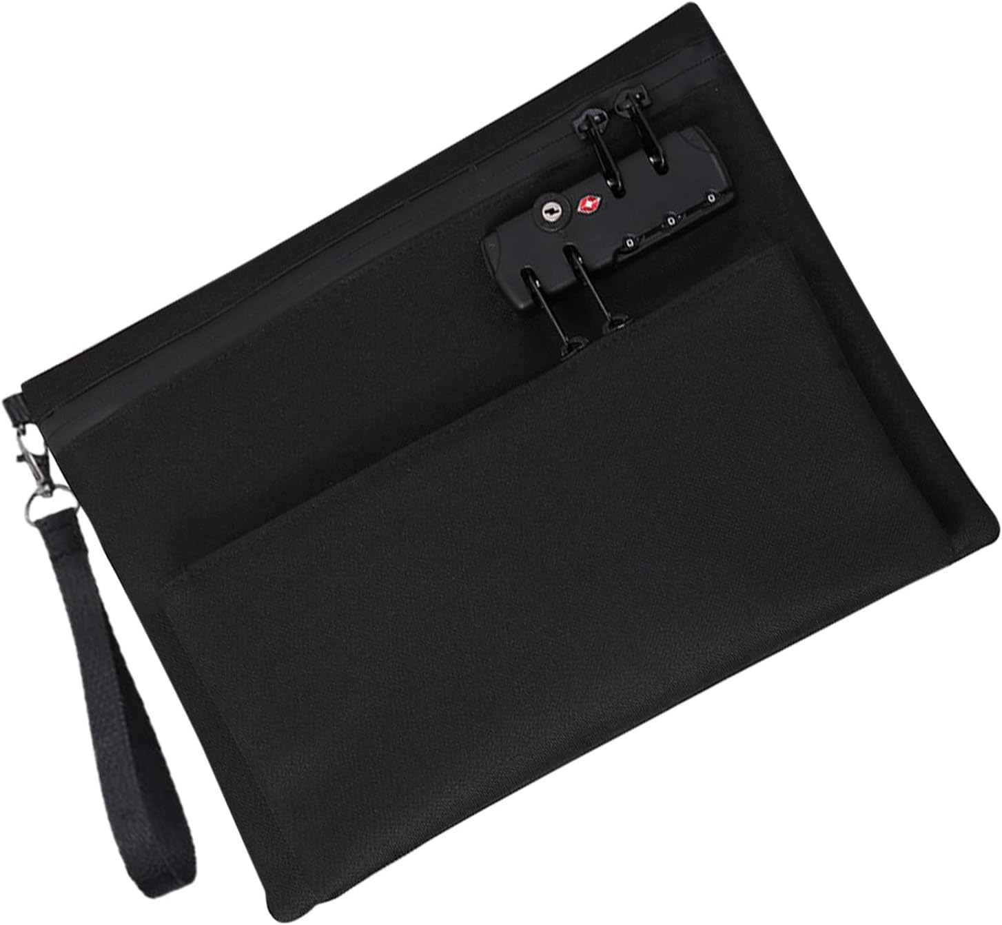 Locking Money Bag - Accessories Pouch,Double-Layer Wallet for Register Fashion Cash Notary Supplies Passports Bank Secure Storage Travel Business