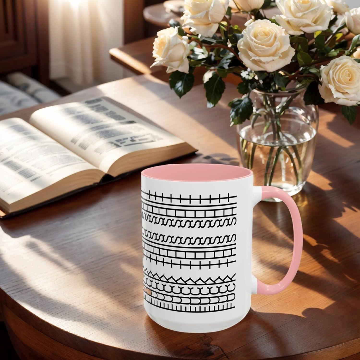 Lizihaowu Hidden Message Coffee Mug, Funny Ceramic Cup, for Bosses Coworkers Friends (Pink) - Blue image number 3