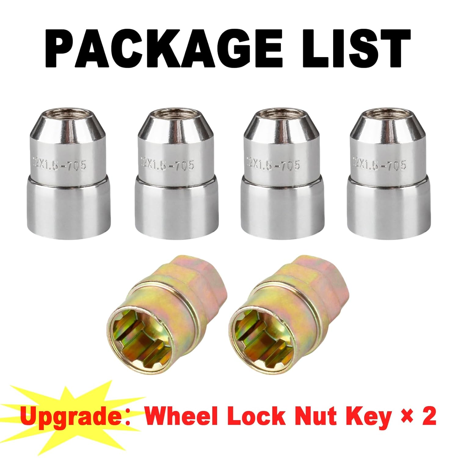 4Pcs M12X1.5 Wheel Nut Lug Alloy Steel anti Theft Security Lock Universal for Car image number 3
