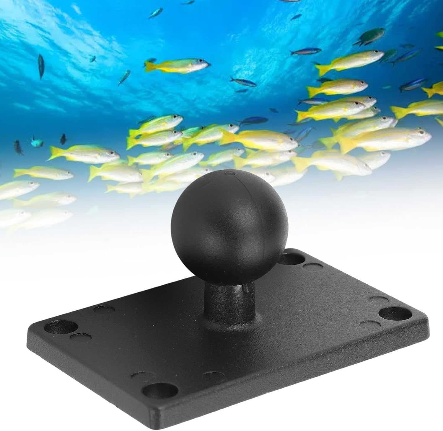 Aluminum Alloy AMPS Square Plate, RAM B Bracket, Ball Mount Base with AMPS Hole for RAM Mounts B Size Ball Double Socket Arms