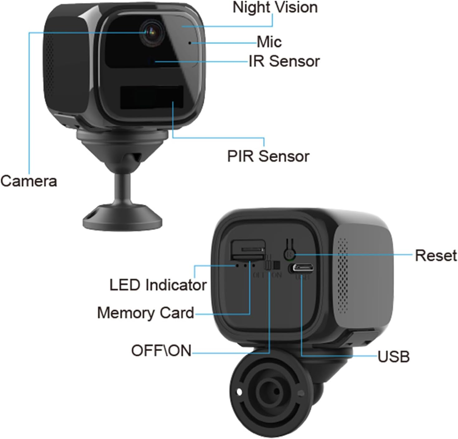 4G LTE Cellular Security Camera, 2 Way Talk Indoor Surveillance Camera for Home Security, SIM & SD Card Not Included, 1080P Night Vision, Motion Detection, 120&deg; Wide image number 6