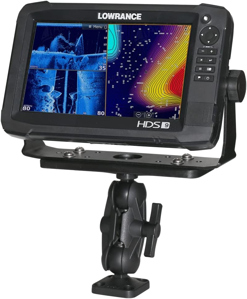 Scotty 0163 Ball-Mount Fish Finder and Universal Mounting Plate, Black, Large image number 2