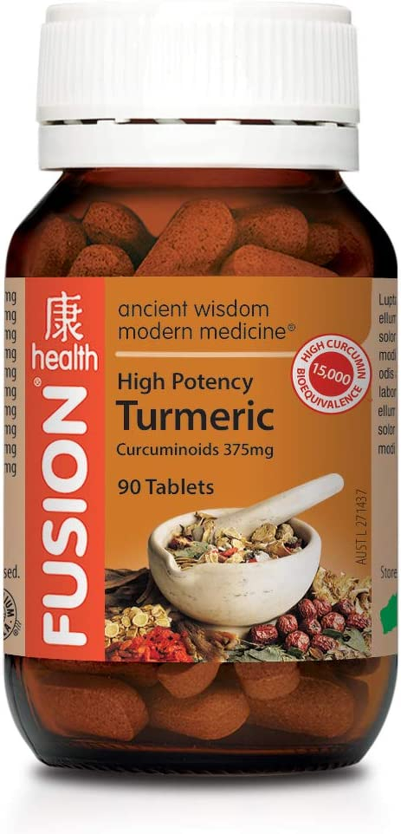 Fusion Health Turmeric 90 Tablets - Size: 90 Tablets