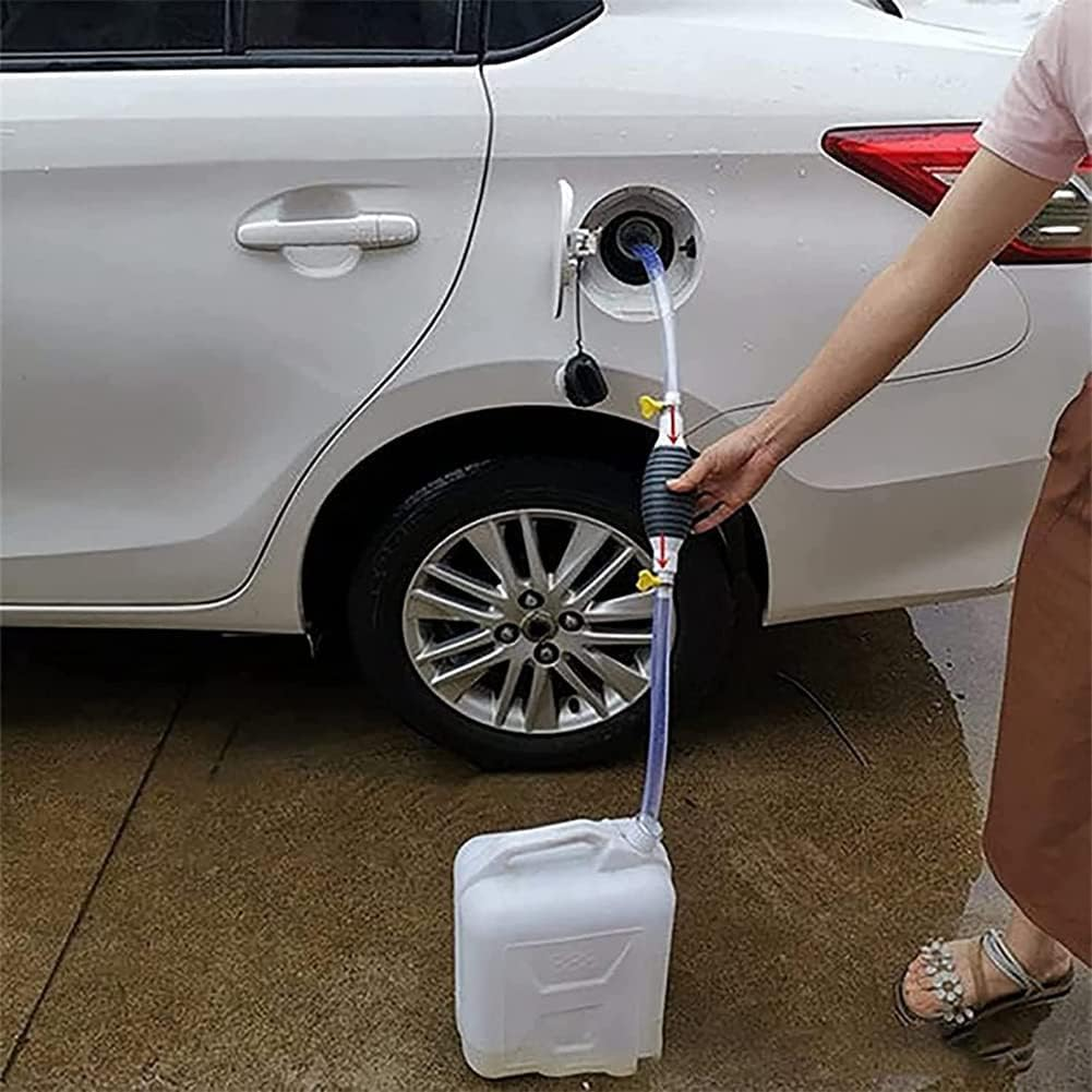 Multifunction Liquid Sucker Pump, Manual Transfer Pump Gasoline Siphon Hose, Portable Siphon Pump(2Meter) image number 5