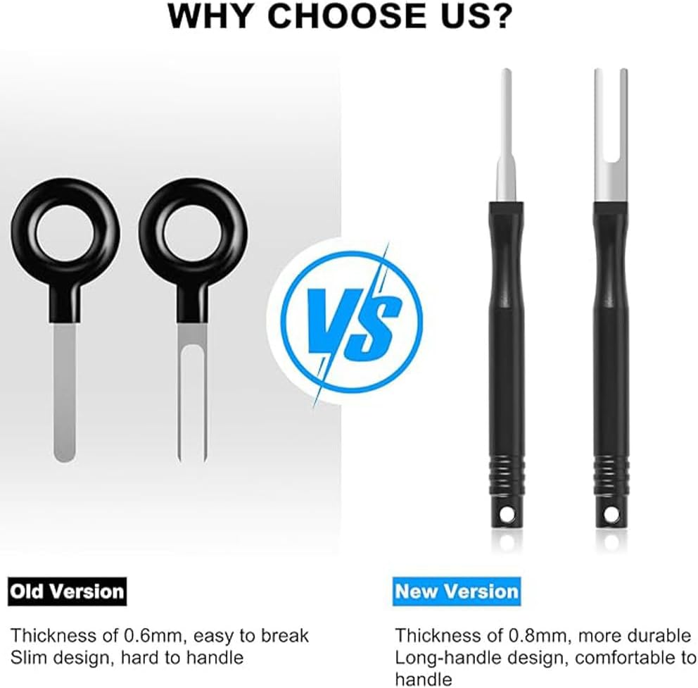 Terminal Removal Tool Kit 30 Pcs Depinning Tool Electrical Connector Pin Removal Tool Kit Pin Extractor Tool Set Wire Terminal Release Tool for Automotive Car Household Devices for Most Terminals image number 1