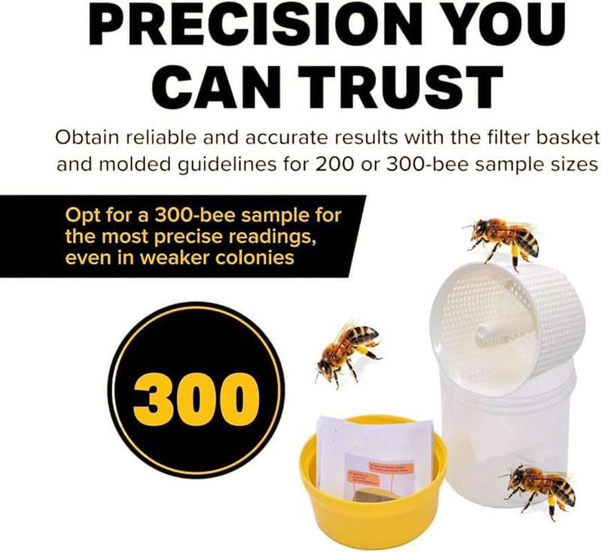 WADY Beekeeper Beehive Essential Tool Kit with Varroa Mite Shaker, Beekeeping Supplies for Hive Management & Pest Control, Professional Beekeeping Equipment for Beginners & Experts (Yellow) image number 6