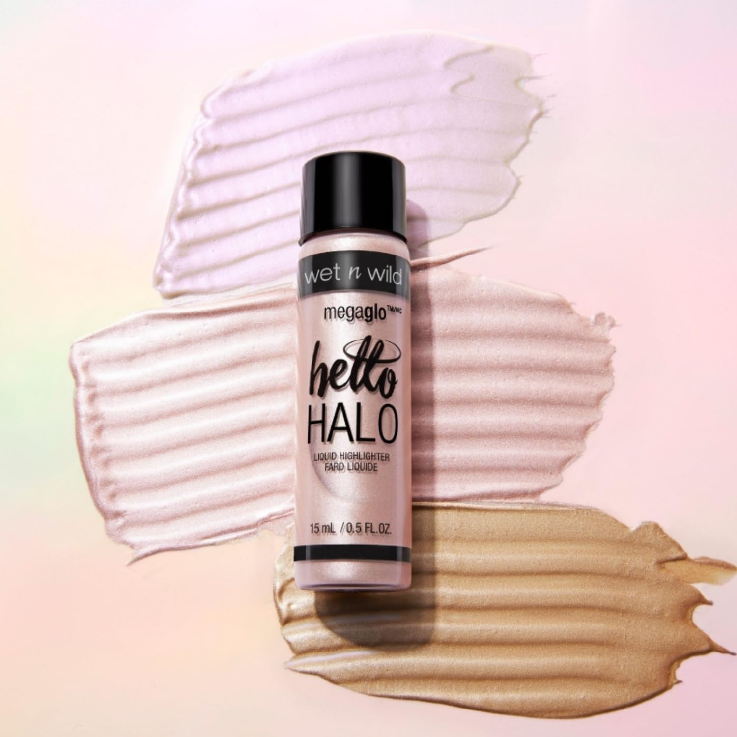 Wet N Wild Megaglo Hello Halo Liquid Highlighter Makeup, Shimmer, Rose Gold Halo, Goodbye image number 4