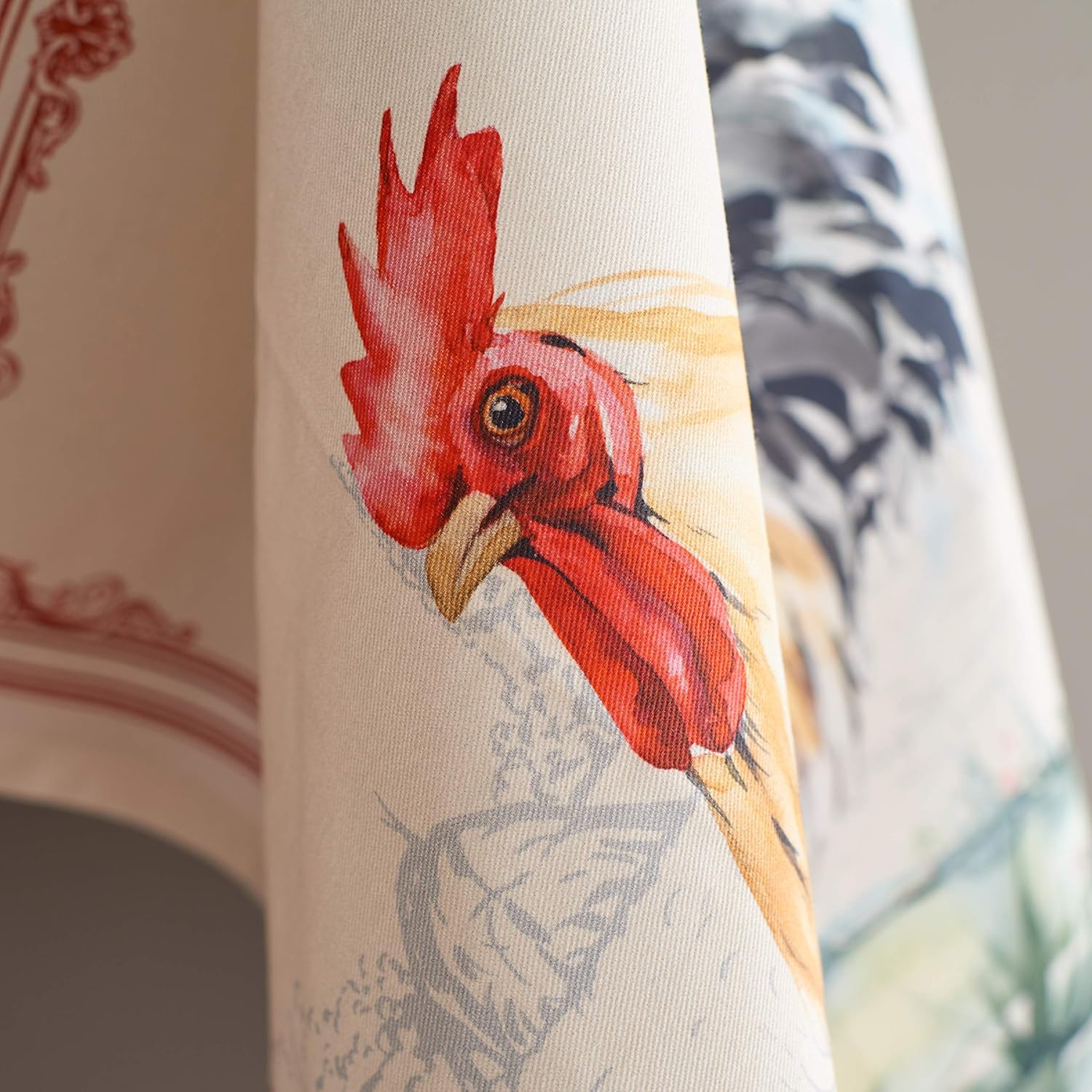 Maison D'Hermine Kitchen Towels Set of 2 100% Cotton 27.50" X 20" Reusable Cloth Tea Dish Towels Absorbent with Hanging Loop for Kitchen, Home, Dining, Cocktail Parties Spring/Summer (Campagne) image number 2