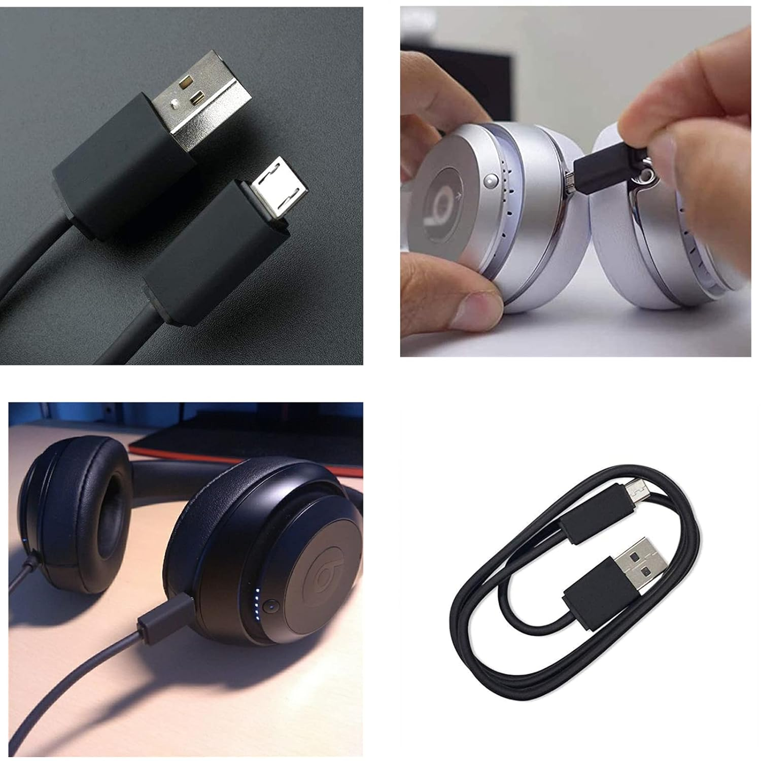 Aquelo USB Charger Cable Cord Compatible with Beats Studio 3 Solo 3 Wireless Powerbeats 2 3 Wireless Earphones