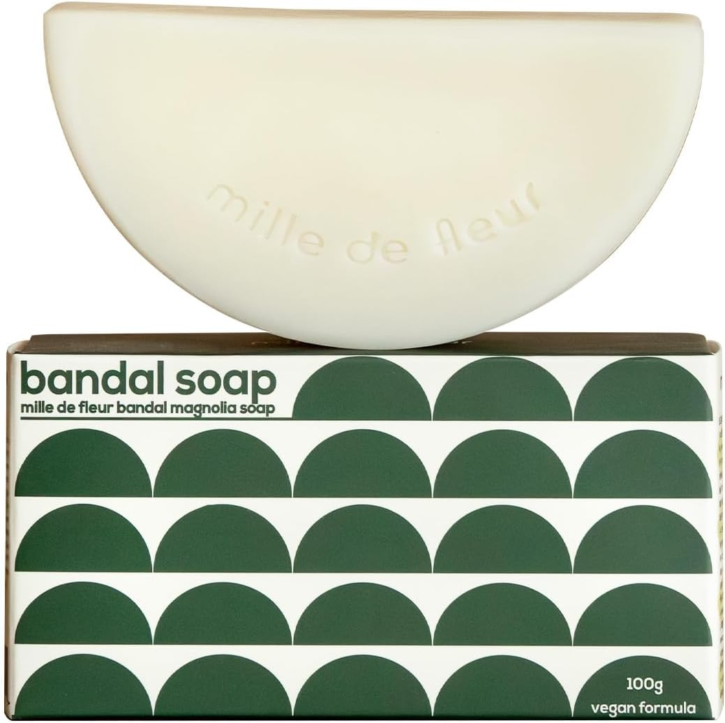 MILLE DE FLEUR Half Moon Magnolia Soap 100G, 1% Magnolia Extract, 9% Sunflower Seed Oil, 10% Glycerin, Korean Vegan Facial Cleanser, Gentle Moisturising Bar for Sensitive Skin image number 6