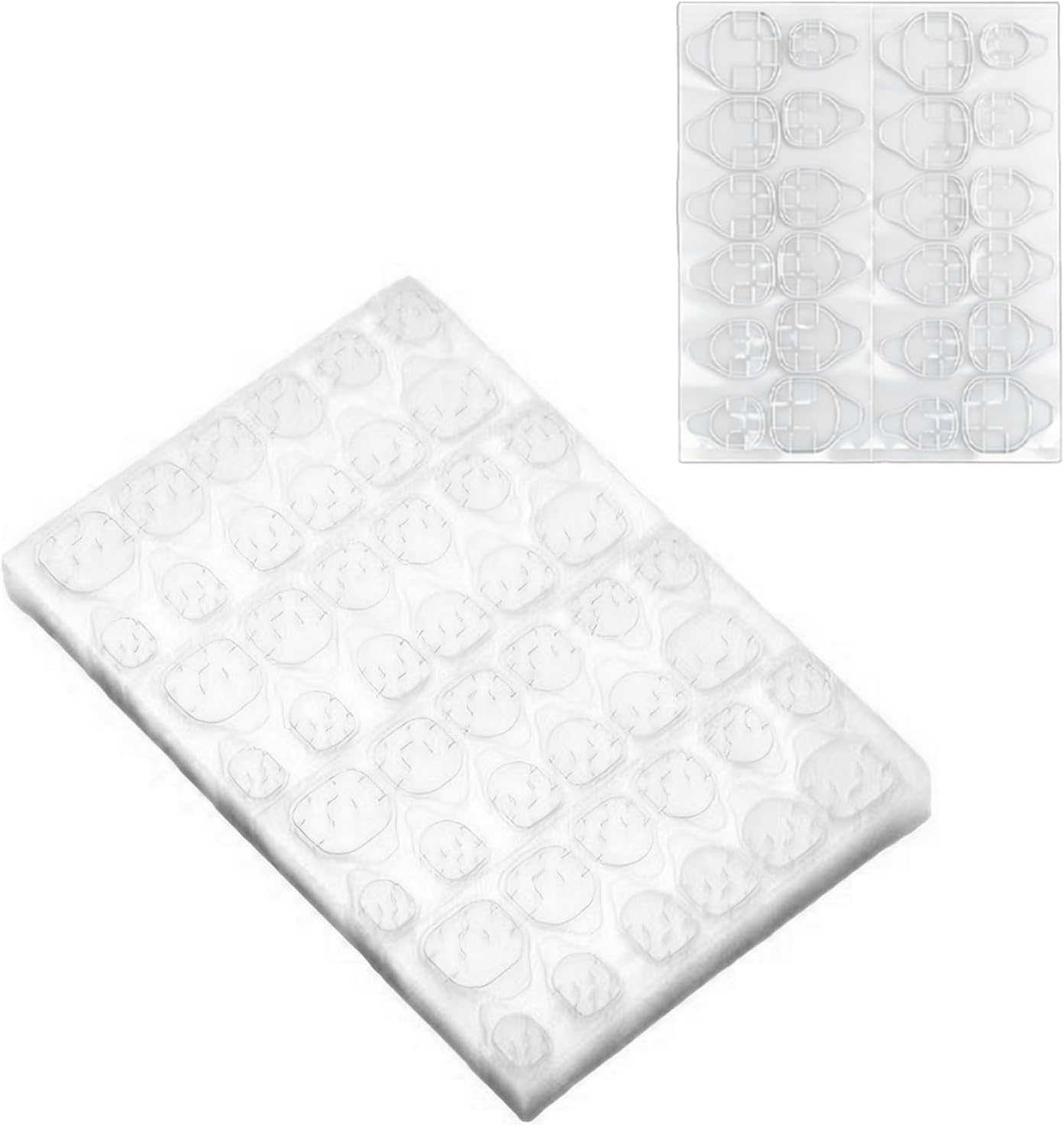 Yxvyxymyxxg​ Press on Nail Adhesive Tabs - 40-Piece Waterproof & Breathable Double Sided Stickers for False Nails, No Glue Residue, Gentle on Natural Nails
