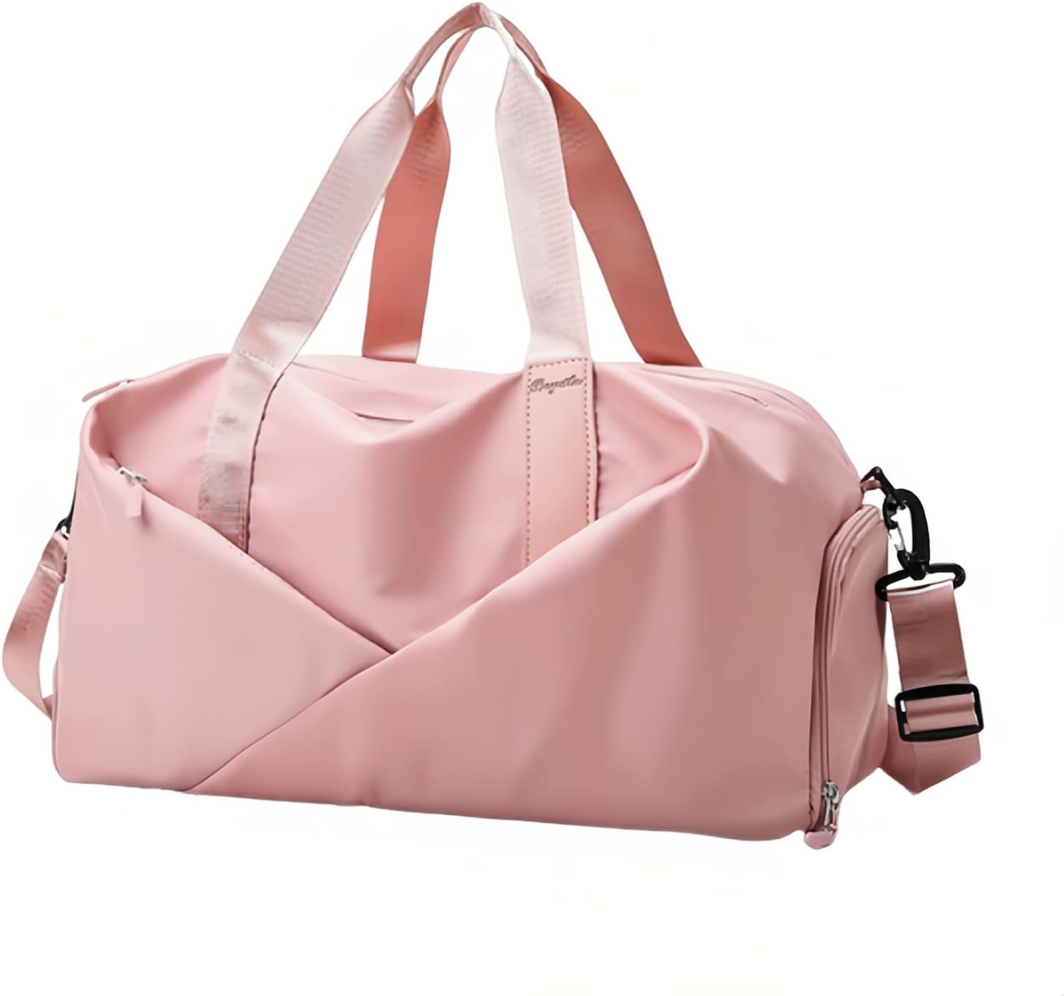 Sports Gym Bag, Waterproof Travel Duffels Bag with Shoe Compartment, Wet-Dry Storage for Travel, Yoga, Swimming, 42X24X30 Cm (Pink) image number 3