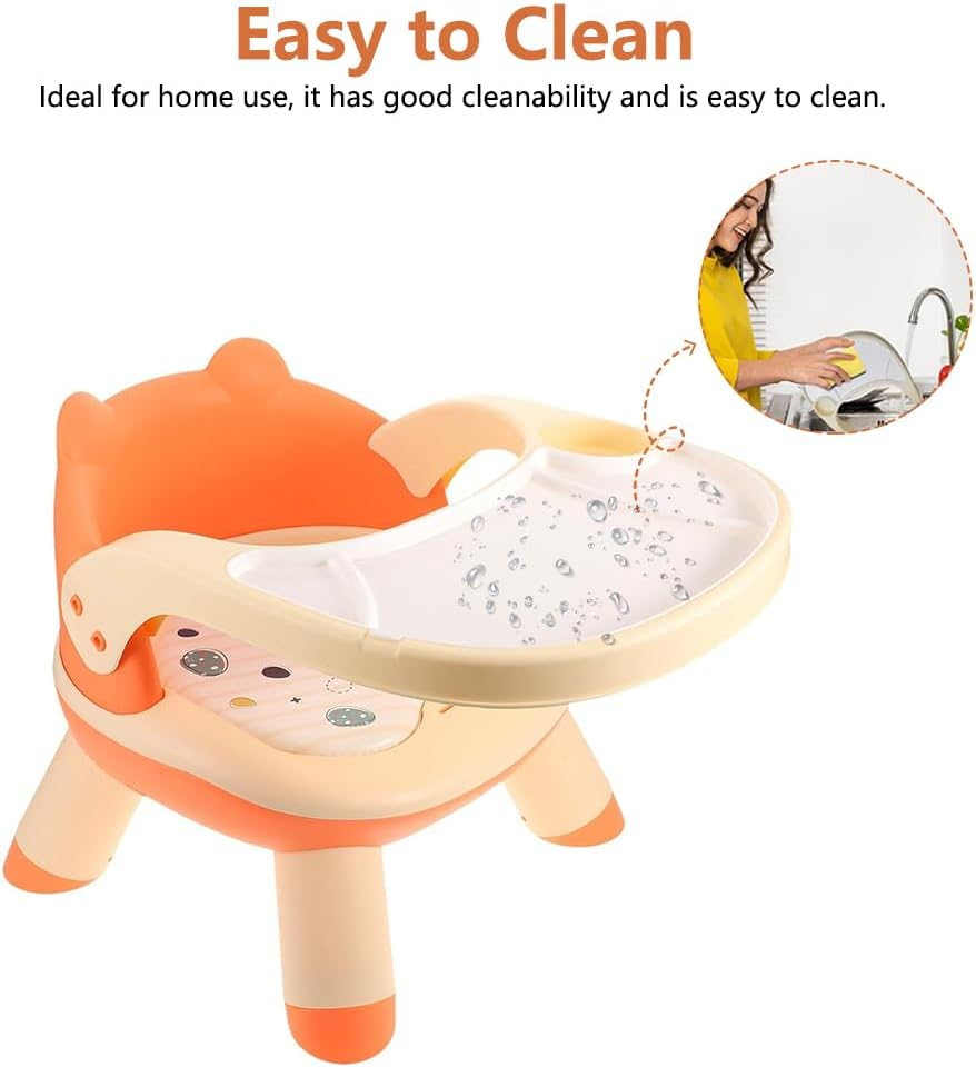 Baby Dining Chair,Dining Tray Seat,Feeding Chair,Toddler Seat,Lightweight Toddler Stool, with Tray,Booster Pad, Baby Dining Booster Seat image number 4