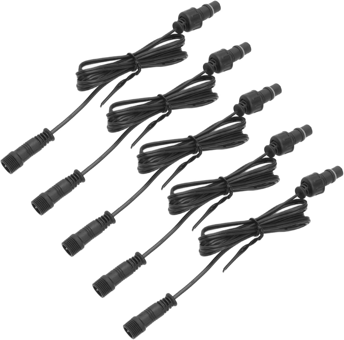 Deck Light Extension Cable, LED Deck Light Extension Cable 3.3Ft 5 Pcs anti Impact 2 Pin IP67 Waterproof for Outdoor image number 1