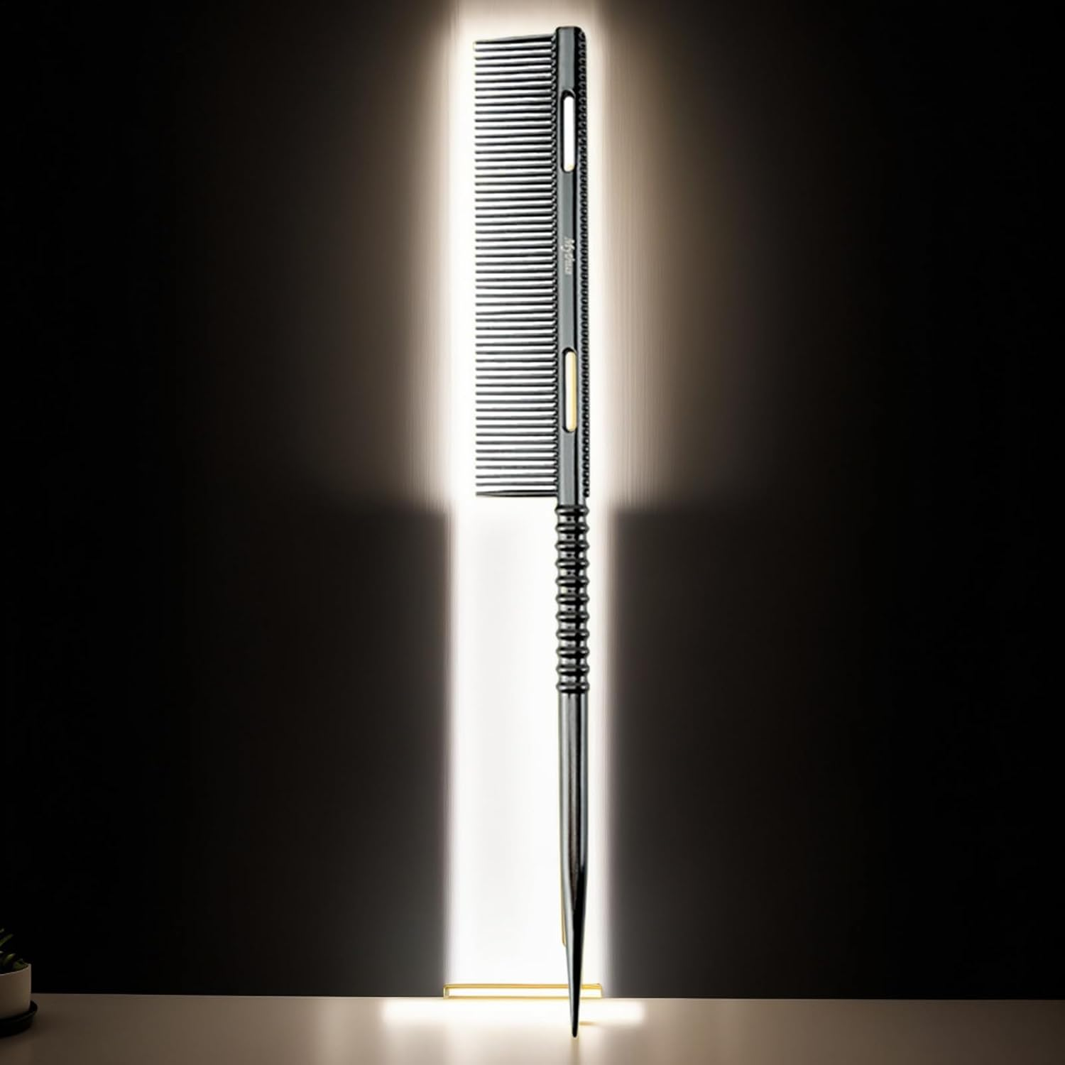 Tail Comb - Metal Parting Tooth Tail Hair Brush,Ergonomic Detangling Styling Comb for Daughter Wife Girlfriend