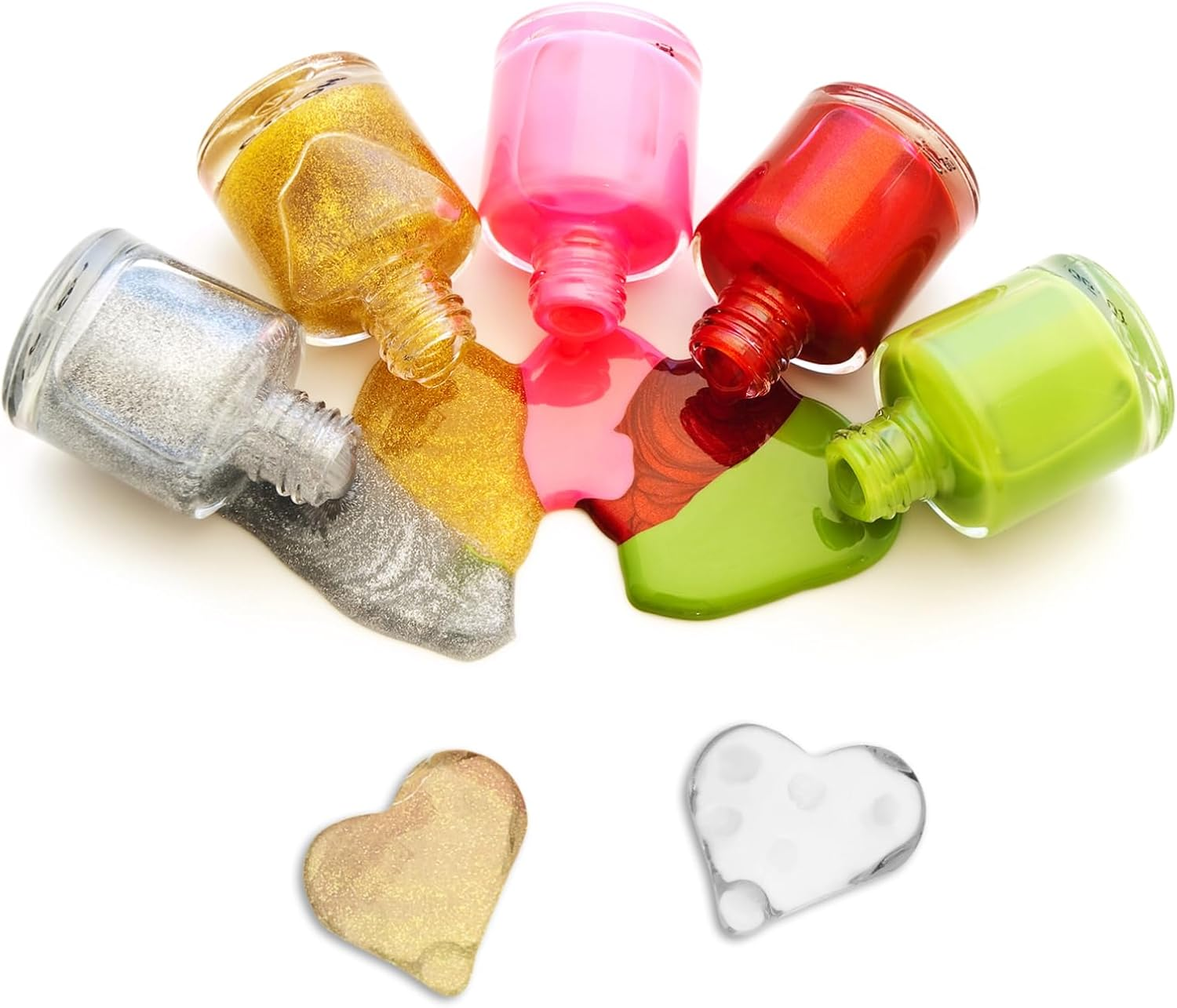 NOLITOY Nail Art Display Plates 20Pcs Heart Shape for Manicure Show Home Storage image number 2