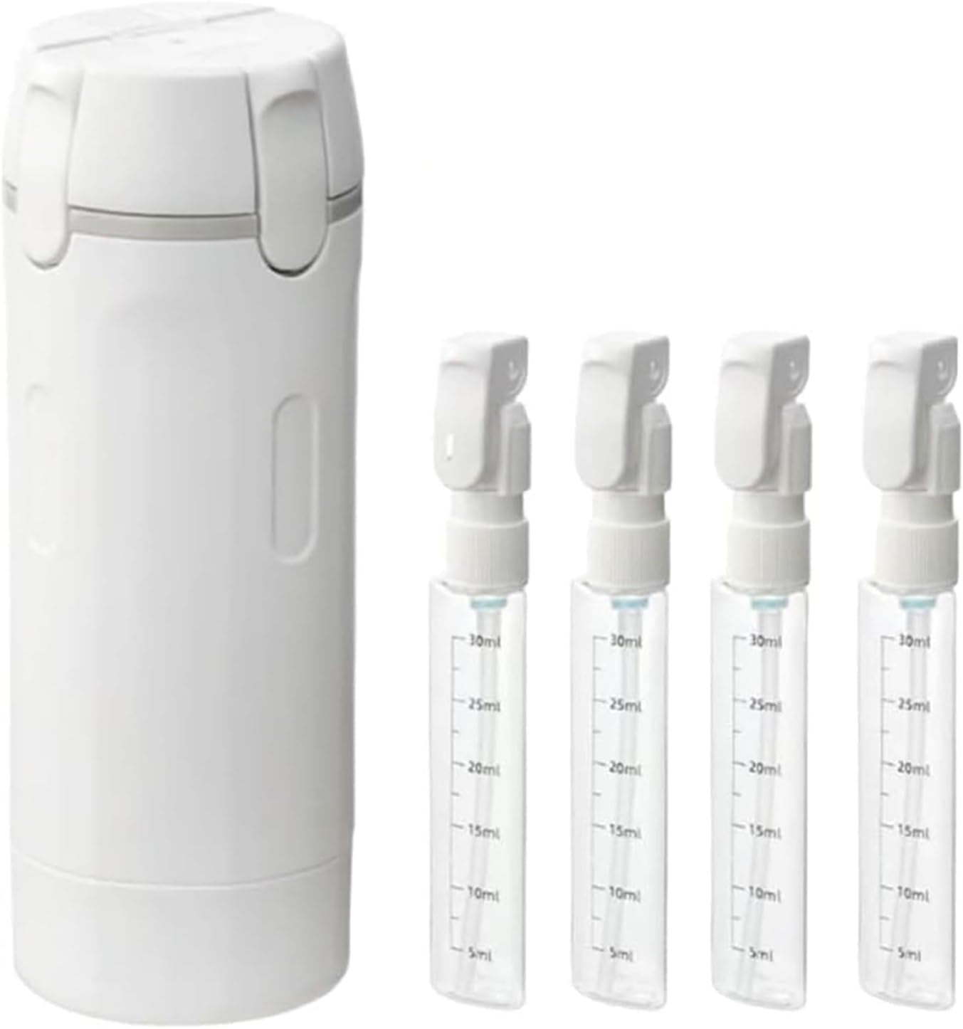 4 in 1 Travel Dispenser - 4 Pack Refillable 30Ml Travel Dispenser Bottles, Leak Proof Containers Portable Toiletries Containers for Shampoo Lotion Conditioner Cream (Green)