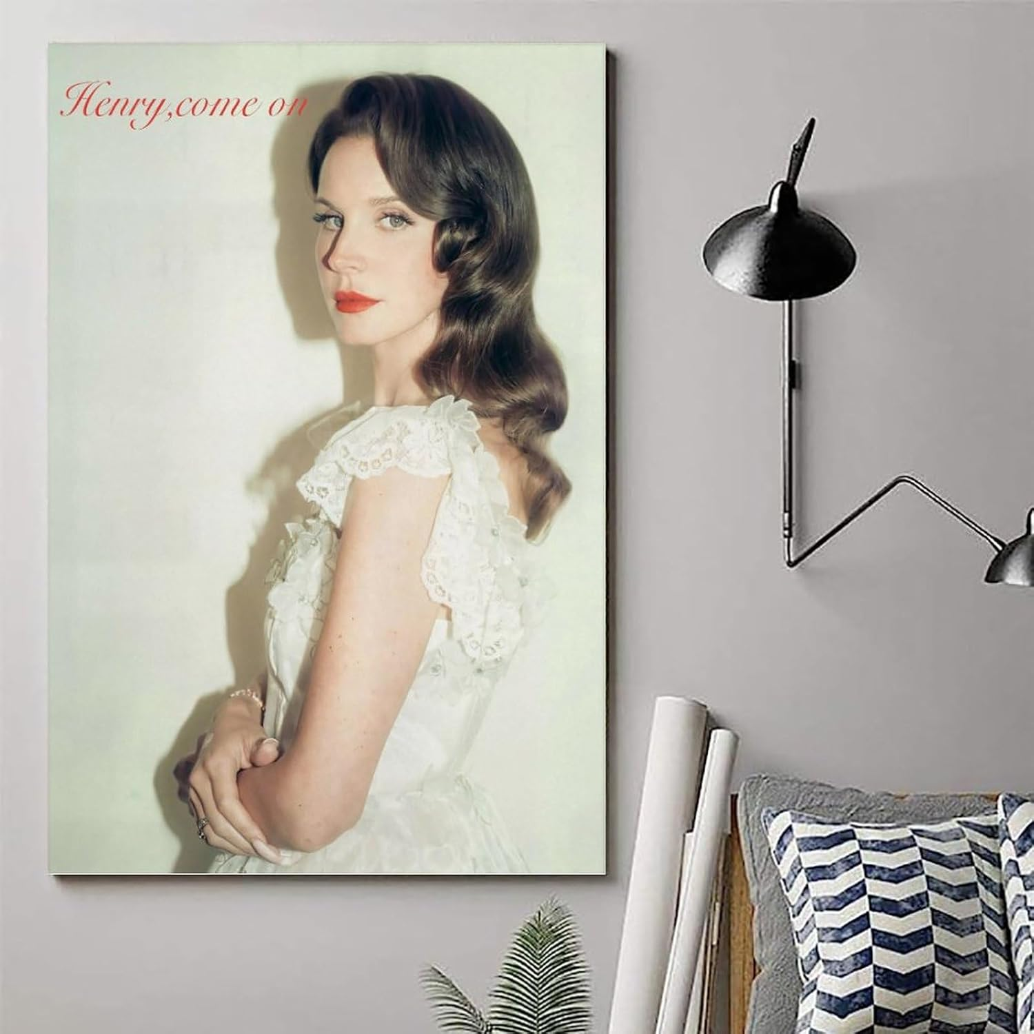 Lana Poster Del Rey Henry, Komm Schon Poster Canvas Painting Wall Art Picture Home Decor Print for Bedroom Living Room Dorm Study Bar Office 12X18Inch(30X45Cm) - Style image number 6