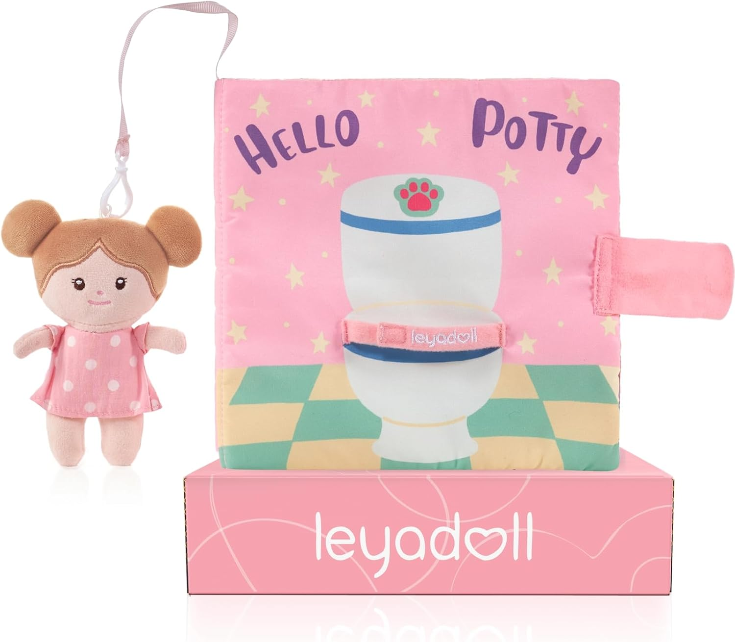 Leyadoll Interactive Sensory Soft Cloth Book, Educational Crinkle Quiet Activity Busy Book for Babies,Toddler Travel Toy 1-3 Year Old Boys and Girls (Dress Me Right)