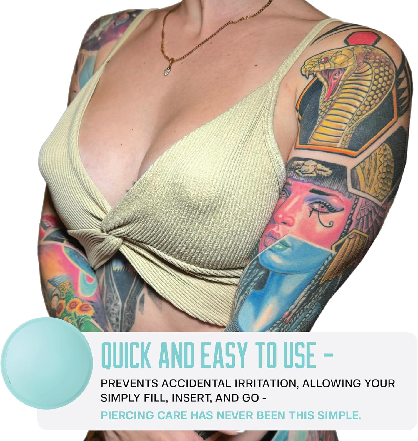 Base Laboratories Nipple Piercing Aftercare Soaker Set | Hands-Free Nipple Piercing Cleaner | Nipple Piercing Kit for Women | Cracked Nipple Care | 2 Silicone Cups image number 4