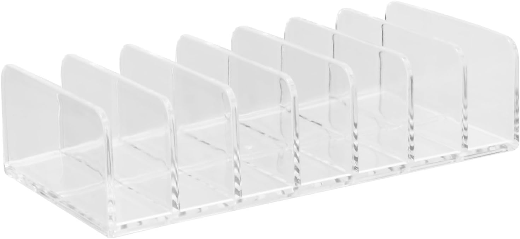 NOLITOY Acrylic Eyeshadow Palette Makeup Organizer, 7-Section Makeup Palette Organizer, Vanity Organizer Storage for Cosmetic Accessories, Eye Shadow, Sunglasses, CD Holder image number 1