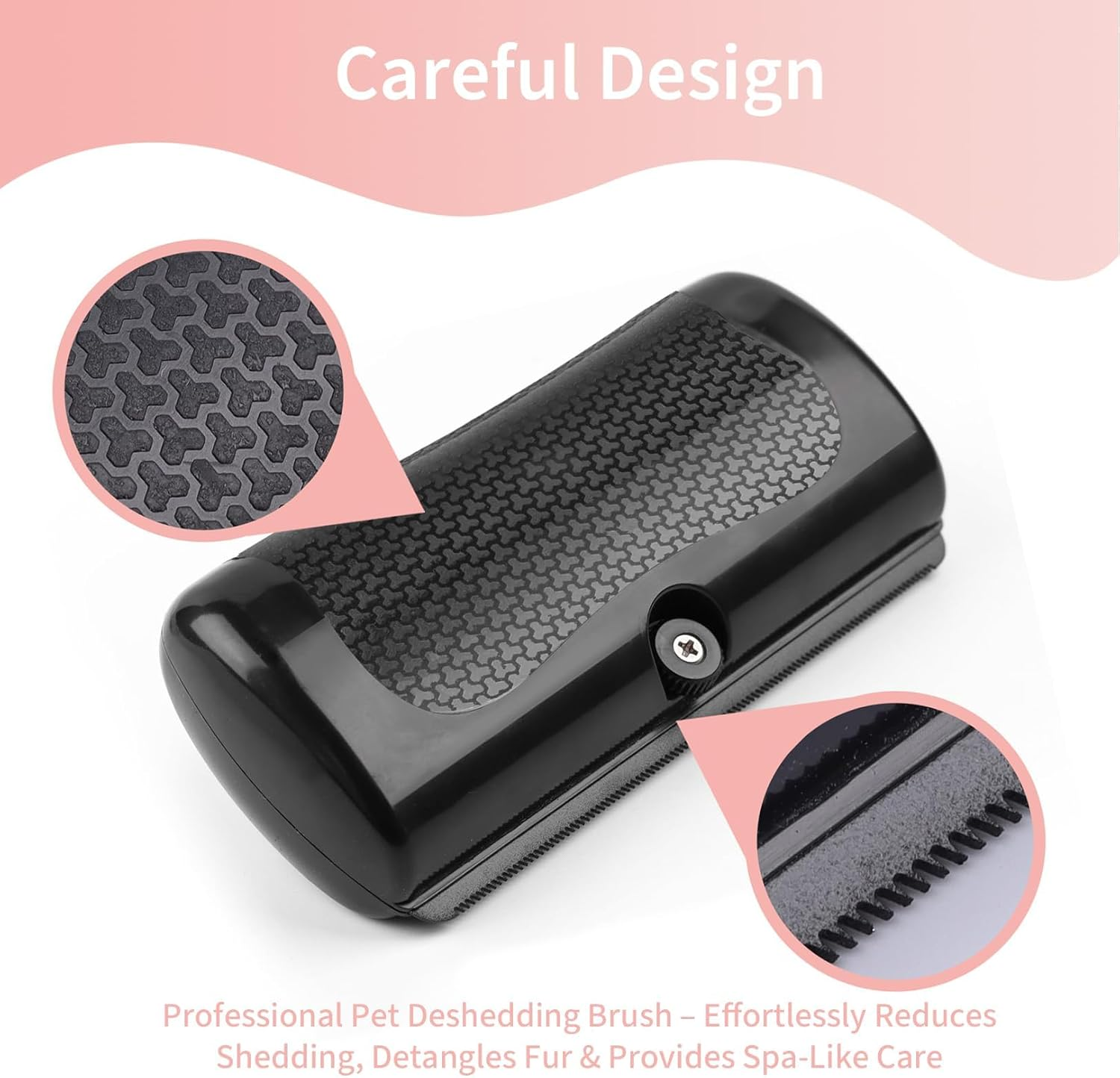 Groompro Deshedding Brush, Deshedding Brush for Cats, Dogs, Rabbits, Horses, Ergonomic Dog Groomer for Matted Hair, Loose Hair image number 1