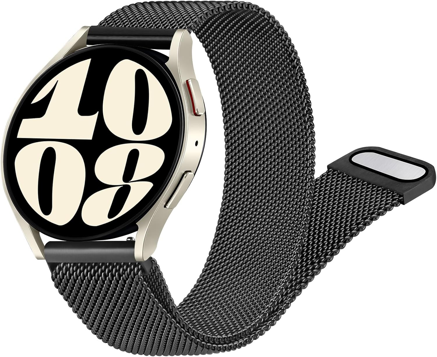 Metal Stainless Steel Bands for Samsung Galaxy Watch 5 Bands 40Mm 44Mm/Galaxy Watch 6 Band/Galaxy Watch 4 Band Women Men, Magnetic Milanese Mesh Strap for Galaxy Watch 6/6 Classic/5/5 Pro/4/4 Classic/3