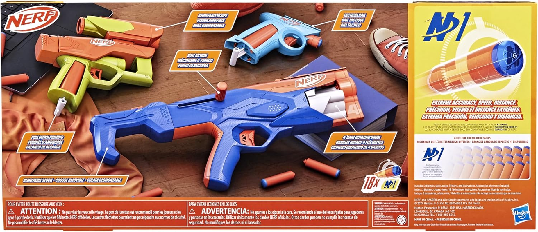 Nerf N Series Gear up Pack - 3 Blasters, 18 Darts, Ages 8+ image number 6