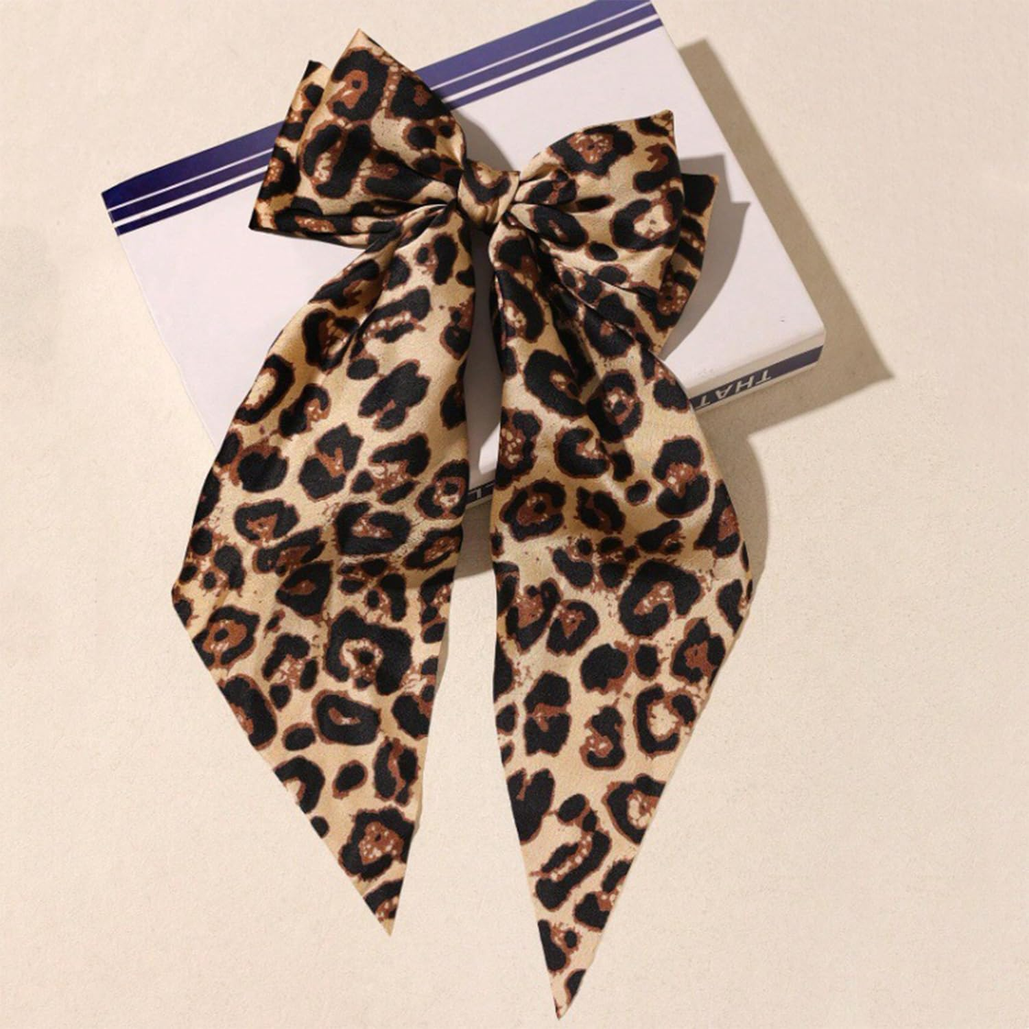 2 Pieces Leopard Print Retro Hair Clips with Bow Cosplay Hair Accessories Hair Accessories Hair Clips for Women image number 3