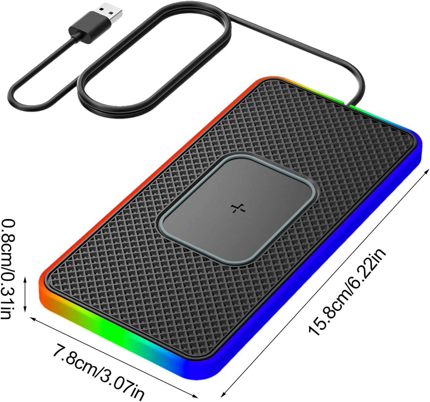 Charging Pad for Car - Non-Slip Car Charger Wireless,Car Charger, Supports Wireless Charging Smartphones Charger for Most Car