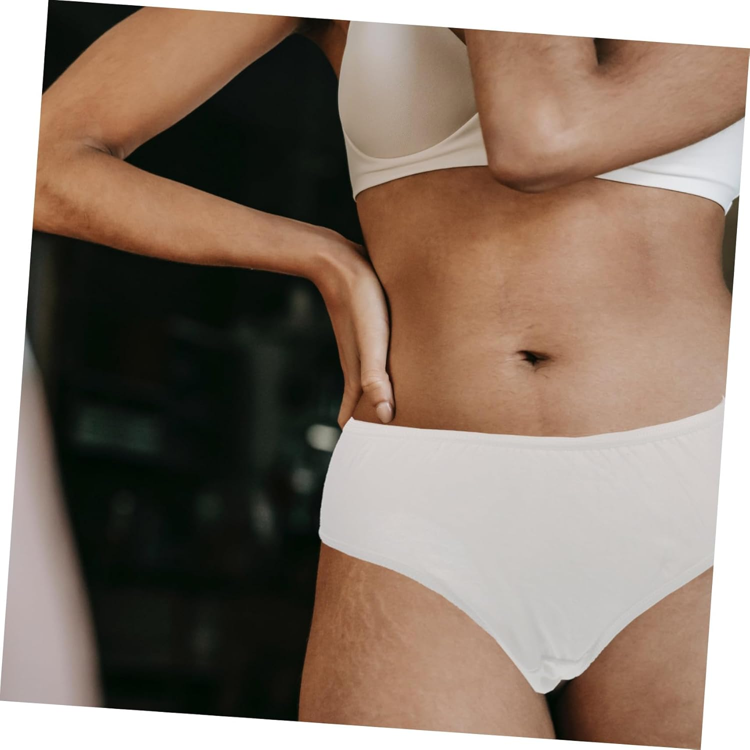 4Pcs Disposable Maternity Underpants XXL Cotton Soft Breathable Postpartum Panties for Pregnant Women Flexible Skin-Friendly Pregnancy Underwear White image number 4